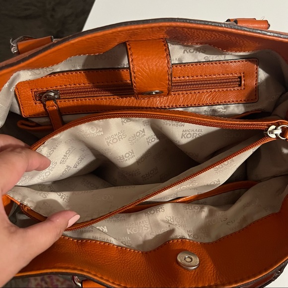 Michael Kors Orange Hamilton Satchel - Picture 7 of 13